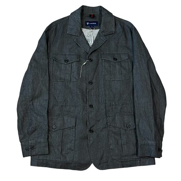 NWOT Cremieux Mens Linen Brown Safari Sport Jacket Size Large - Picture 1 of 7